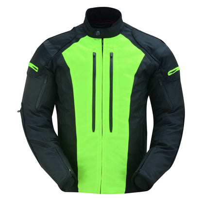 Hi-Viz blast Micro Mesh Mens Motorcycle Jacket – Lightweight