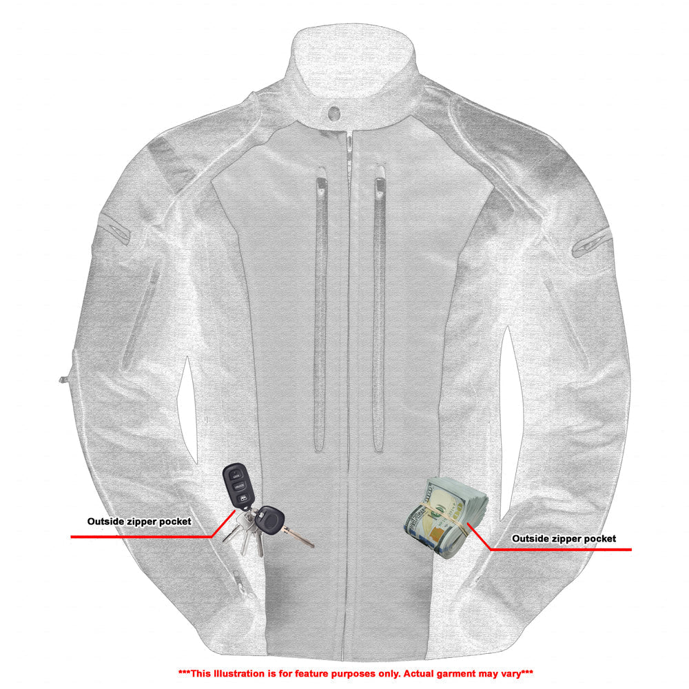 Hi-Viz blast Micro Mesh Mens Motorcycle Jacket – Lightweight