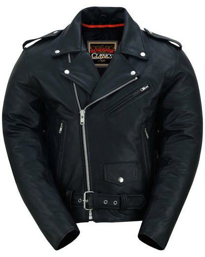 Freedom Rider Black Men's Leather Jacket – Eagle Embossed